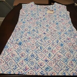 Aryeh Blue and Pink Patterned Dress